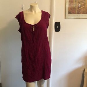 Burgundy Merona bathing suit cover-up. Size-M all cotton.  Can also be a dress.